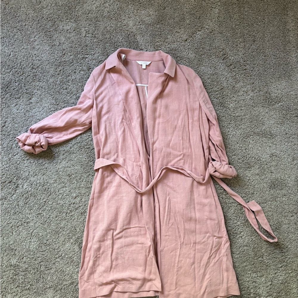 Pink Longline Open Cardigan